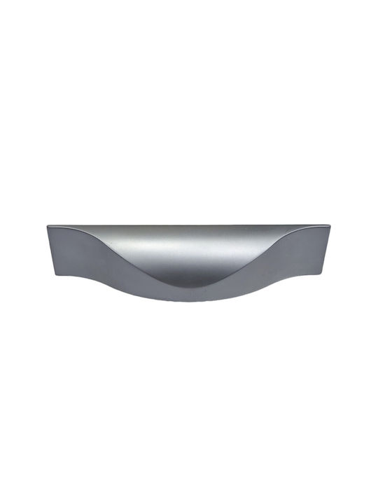 Handle Furniture Flush Handle made of Metallic in Silver Color 148mm (Center Distance 96mm) 4064-96-10C1 1pcs