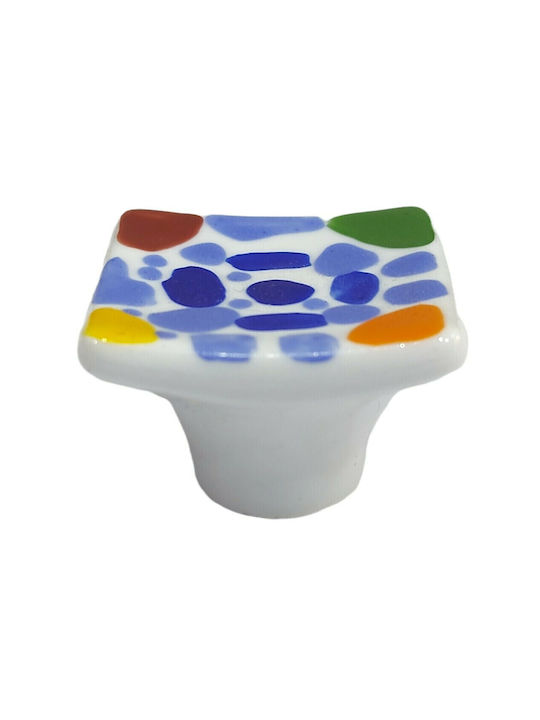 Buton Mobilier din Porțelan în Culoare Multicolor 9099-000-XEIR 1buc