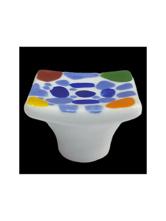 Buton Mobilier din Porțelan în Culoare Multicolor 9099-000-XEIR 1buc