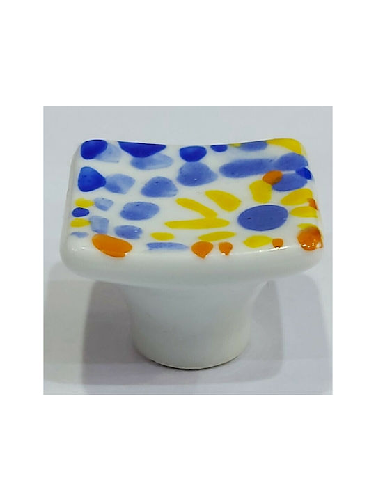 Knob Furniture made of Porcelain in Multicolour Color 9100-000-XEIR 1pcs
