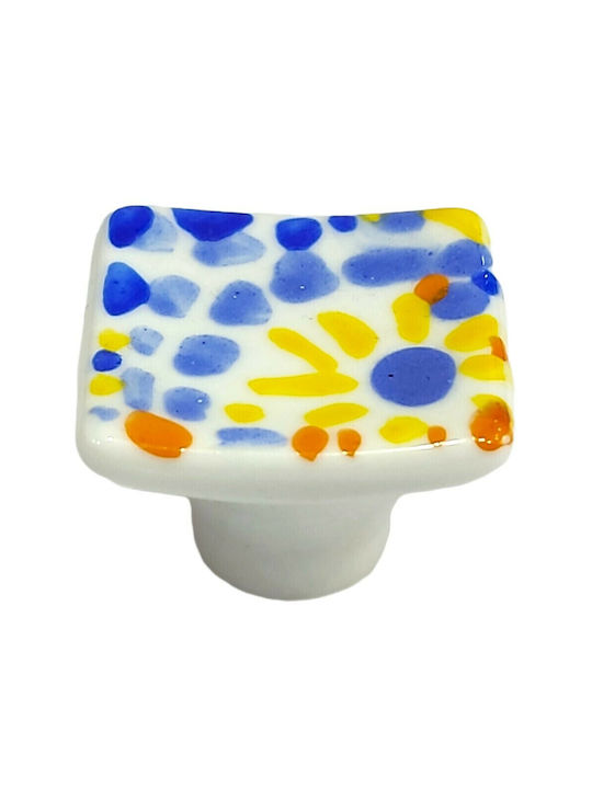 Knob Furniture made of Porcelain in Multicolour Color 9100-000-XEIR 1pcs
