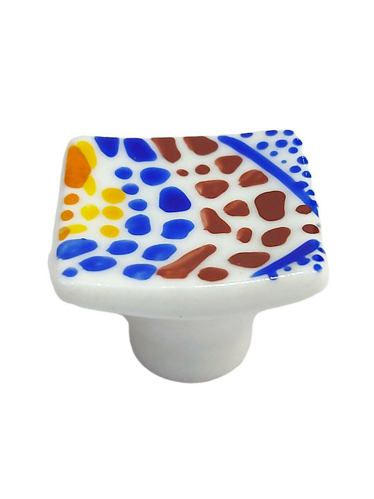 Knob Furniture made of Porcelain in Multicolour Color 9098-000-XEIR 1pcs