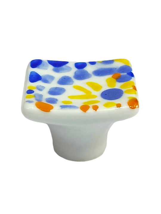 Knob Furniture made of Porcelain in Multicolour Color 9100-000-XEIR 1pcs