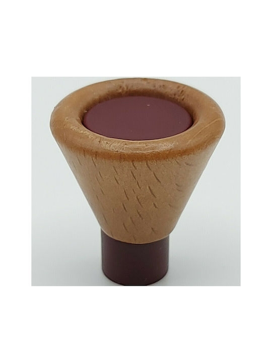 Kids Knob Furniture made of Wooden & Metallic & Zamak Bordeaux 0239-BOR1 1pcs
