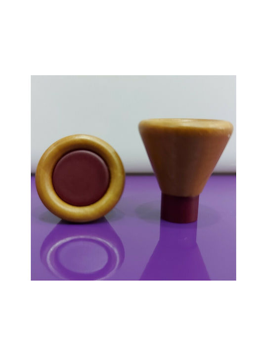 Copii Buton Mobilier din Lemn & Metal & Zamak Bordeaux 0239-BOR1 1buc