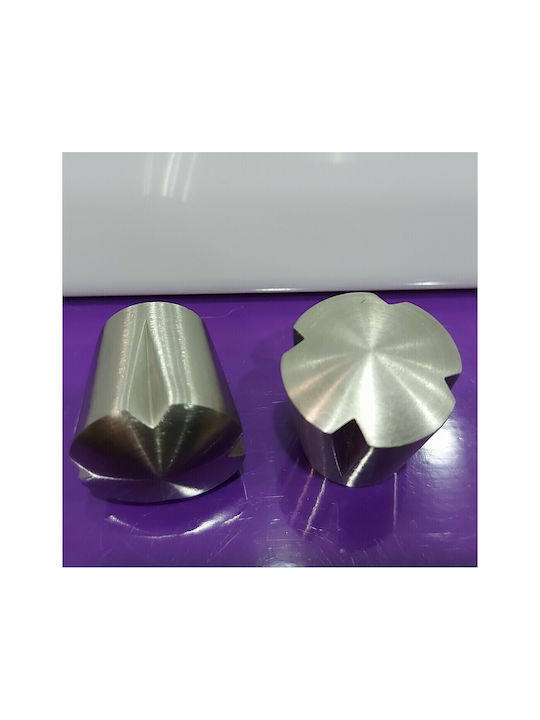 Furnipart Buton Mobilier din Metal & Zamak în Culoare Argintiu 7235-00G1 1buc