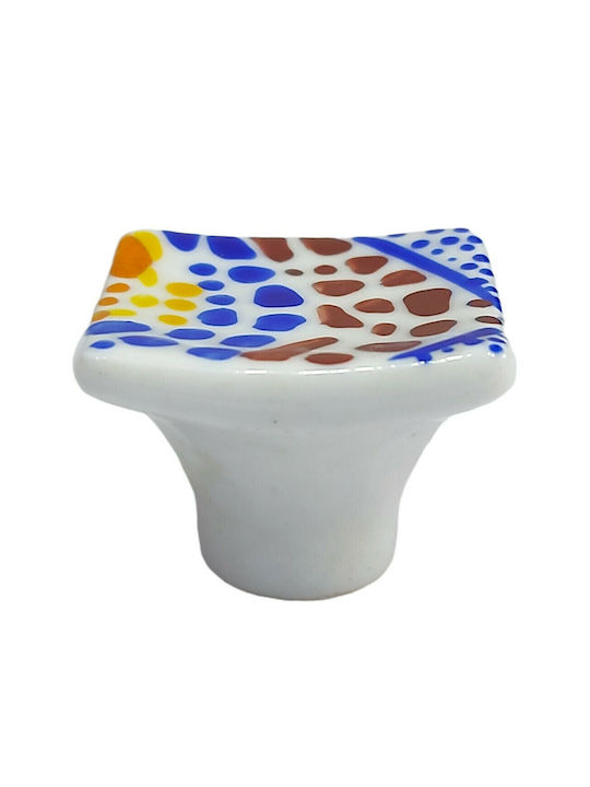 Knob Furniture made of Porcelain in Multicolour Color 9098-000-XEIR 1pcs