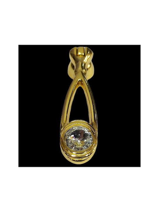 Knob Furniture made of Metallic & Zamak & Crystal in Gold Color 10683-SWI1 1pcs