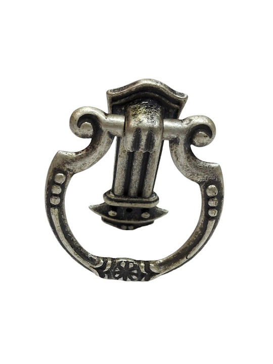 Pamar Antic Mâner Mobilier din Zamak & Metal în Culoare Argintiu 0725-ARG1 1buc