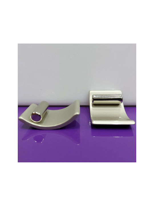 Obispa Handle Furniture made of Metallic & Zamak in Silver Color 43mm (Center Distance 16mm) 0124-016-12B1 1pcs