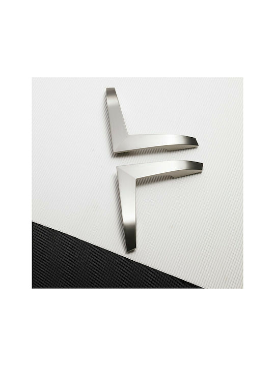 Furnipart Mâner Mobilier din Metal & Zamak NICKEL-MAT 186mm (Distanța între Centre 128mm) 7510-128-G 1buc