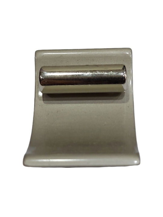 Obispa Handle Furniture made of Metallic & Zamak in Silver Color 43mm (Center Distance 16mm) 0124-016-12B1 1pcs
