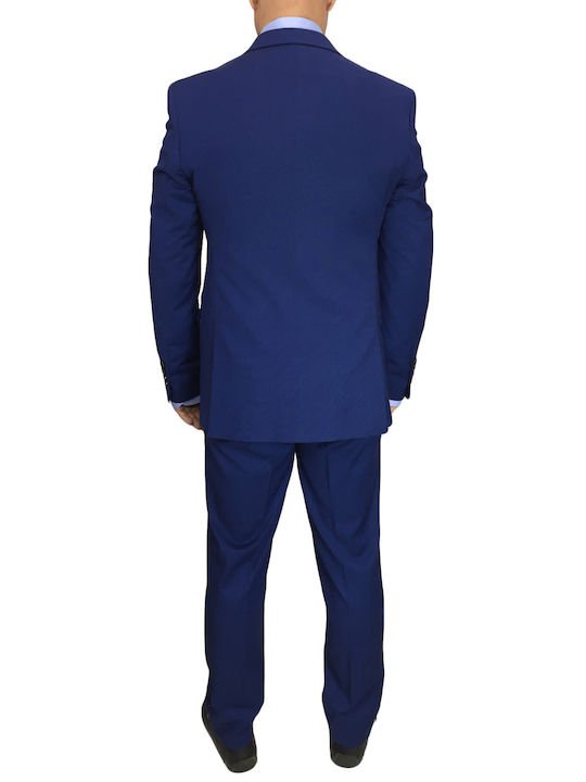 Tip Top Tailors Men's Suit Slim Fit Blue