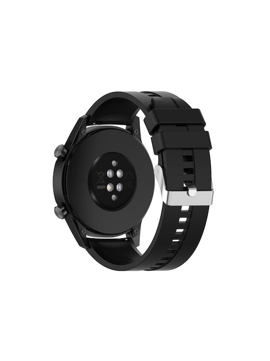 Gt2 Pro Pro Λουράκι Σιλικόνης Μαύρο (Galaxy Watch 3 45mmHuawei Watch GT 2eHonor GS Pro)
