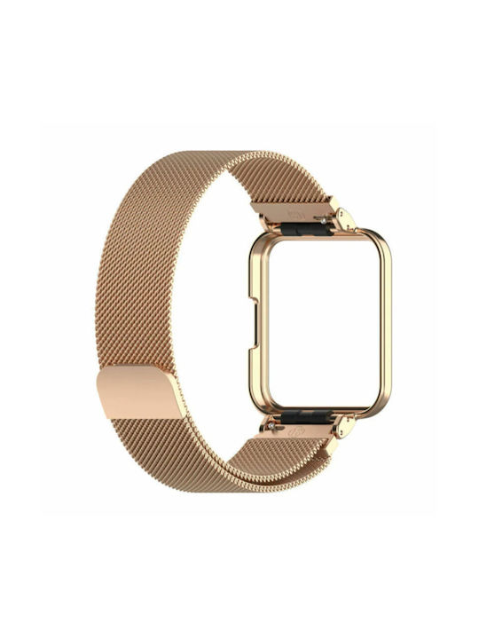 Frame Каишка Неръждаема стомана Розово злато (Redmi Watch 2 Lite - Редми часовник 2 Лайт)