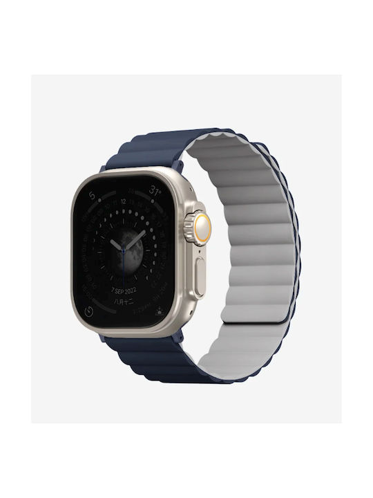 Uniq Revix Reversible Armband Silikon Storm Blue (Apple Watch 44/45/46mm/Ultra 49mm) UNIQ-49MM-REVSBLUCGRY