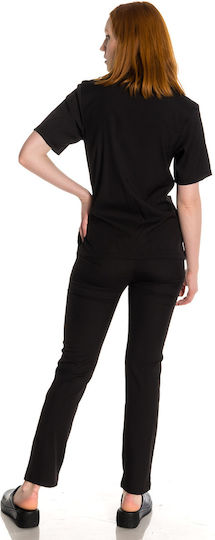 Women's Black Pants & Blouse Set