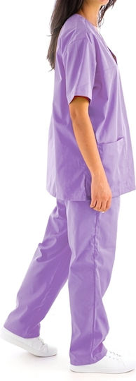 Women's Purple Pants & Blouse Set
