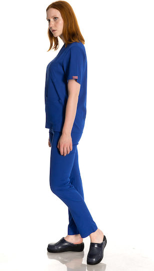 Women's Blue Pants & Blouse Set