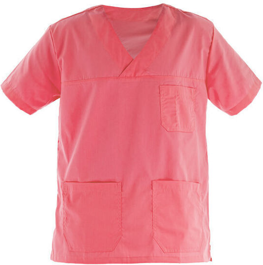 Medizinische Bluse Rosa aus Baumwolle und Polyester