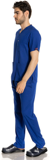 Women's Blue Pants & Blouse Set