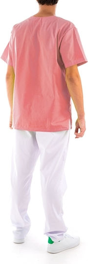 Medizinische Bluse Rosa aus Baumwolle und Polyester