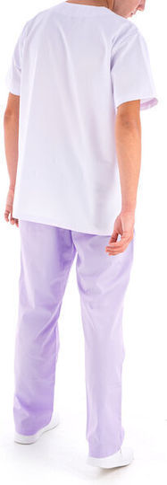 Men's Lilac Medical Pants Cotton and Polyester
