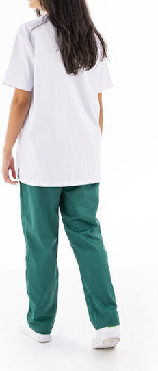 Women's Green Medical Pants Cotton and Polyester