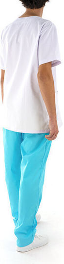 Men's Turquoise Medical Pants Cotton and Polyester