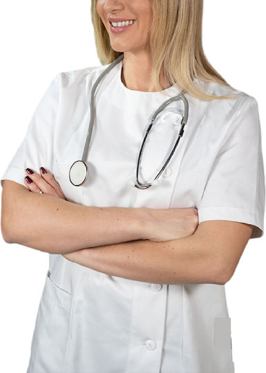 Femei Geacă medicală Alb