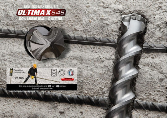 Diager Ultimax 646 Burghiu cu Tija SDS Max pentru Materiale de construcție 40x540mm