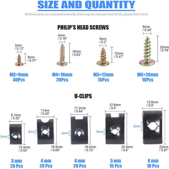 SKS Tools Car Plastic Clips 170pcs
