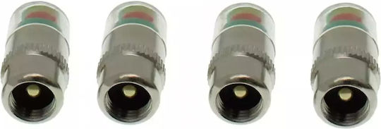 Car Tire Valve Caps Green 4pcs