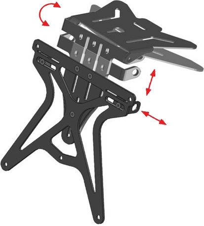 Moto Discovery Foldable Motorcycle License Plate Holder