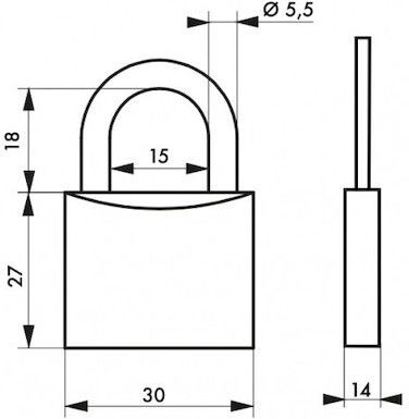 Serruprix Λουκέτο Πέταλο με Κλειδί 30mm