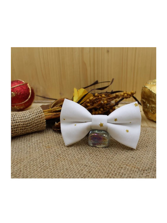 Kids Fabric Bow Tie White