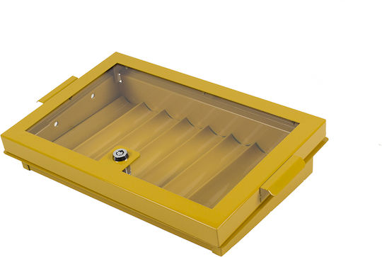 Pokeritems Tavă pentru jetoane de poker De aluminiu Galben 1buc