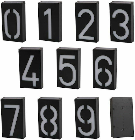 Led Wall Mounted Solar Light House Number 0.36W with Photocell IP55