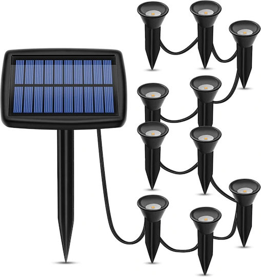Set 10 Eingesteckte Solarleuchten 0.5W Kaltweiß 5000K mit Fotokontakt