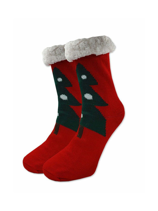 YTLI Men's Christmas Socks Red