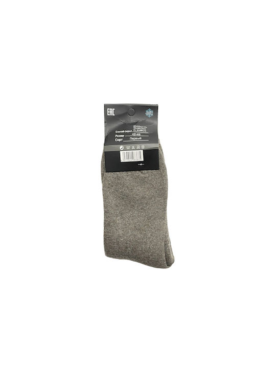 Coco&Hana Men's Solid Color Socks Beige