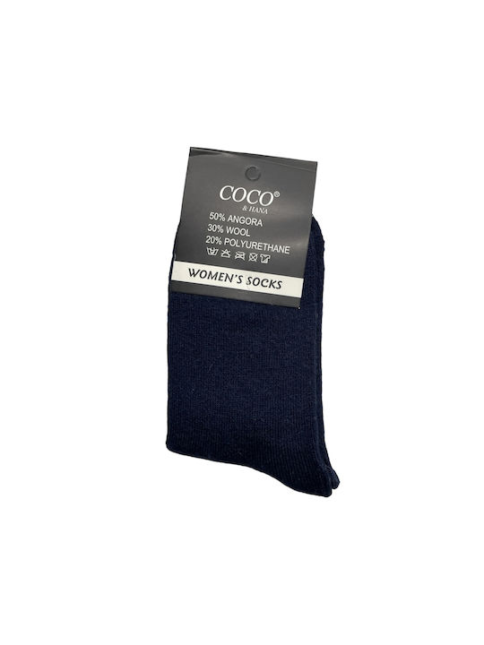 Coco&Hana Damen Weihnachtssocken Blau 1Pack