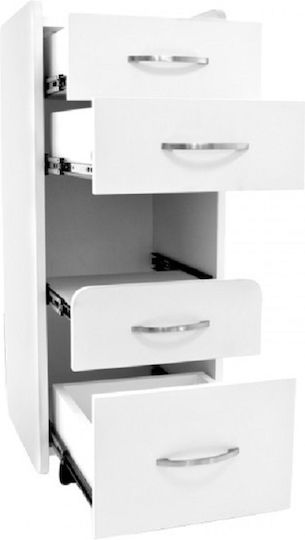 Hair Salon Maintenance Cart with 4 Drawers 33x35x82cm