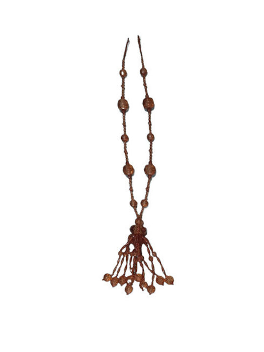 Tie-Back Rope made of Metal Brown 1pcs