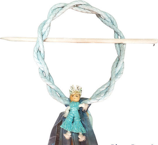 Tie-Back Magnetic made of Fabric Blue 1pcs