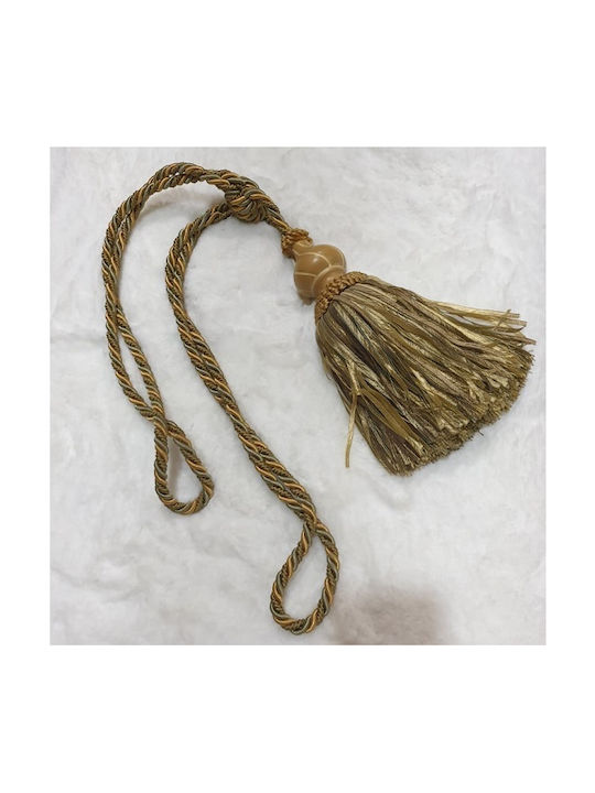Tie-Back Rope made of Fabric Beige 1pcs