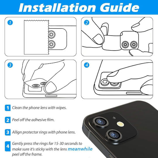 Lens Protector Camera Protection Tempered Glass Black for the iPhone 11