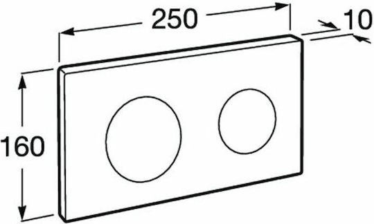 Roca Pl10 Dual Spülplatten für Toiletten Doppelspülung