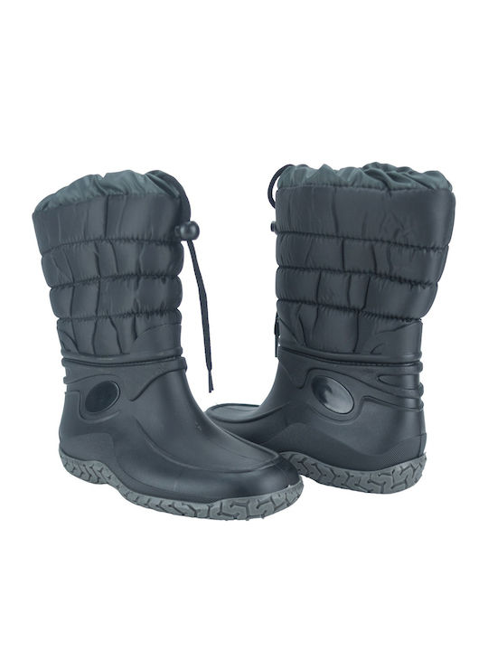 Kinder-Schneestiefel mit Schnürsenkeln Schwarze