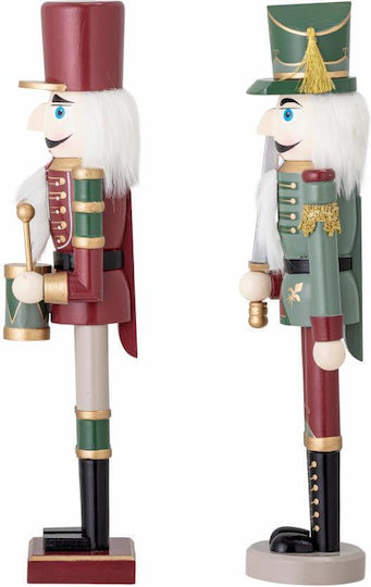 Wooden Christmas Nutcracker 38cm Green